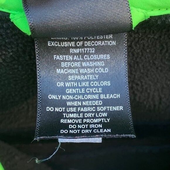 ZeroXposur L (14/16) Soft Shell Black neon green Hooded Jacket Water Wind Resist - Picture 8 of 10